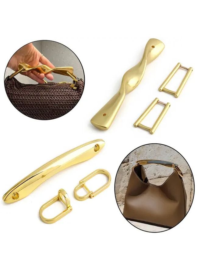 Fish Shaped Metal Purse Handle With D Buckle 3 Pieces Set Style3 DIY Wallet Making Supplies - Image 1